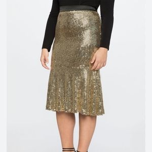 Eloquii Trumpet Sequin Skirt NWT